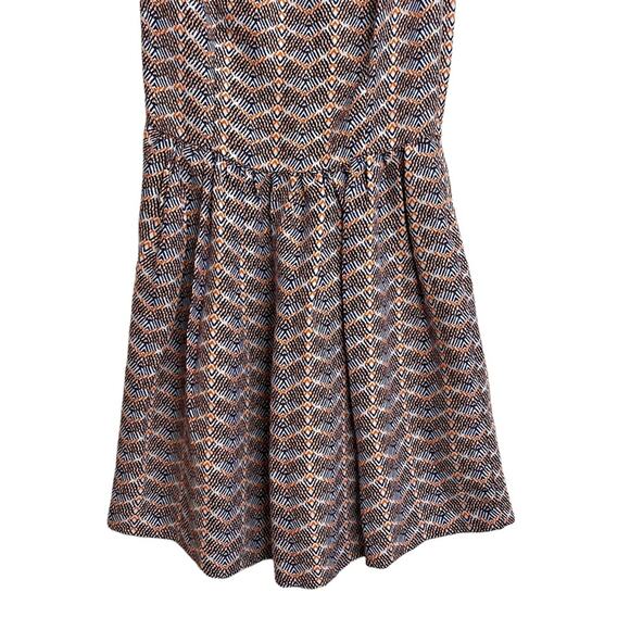 Joie Meriel Linen and Silk Chevron Print Sleeveless Dress - Picture 4 of 7